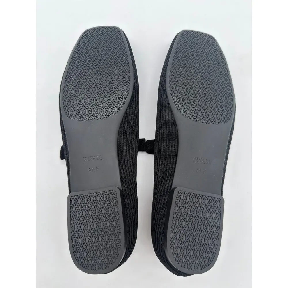 Vivaia Margot Mary Jane Comfort OldMoney Washable Arch Support Flats Black 10